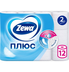 Zewa Плюс Туалетная бумага Белая 2 сл  12шт  *7  // 168