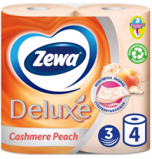 ZEWA Deluxe Туалетная бумага 3-слойная Персик 4шт