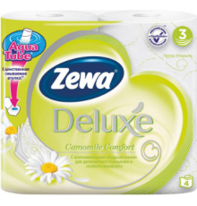 ZEWA Deluxe Туалетная бумага 3-слойная Ромашка 4шт