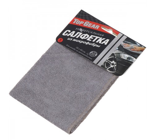 Микрофибра салфетка Top Gear 30х40 для стекол и зеркал 80*20 №1