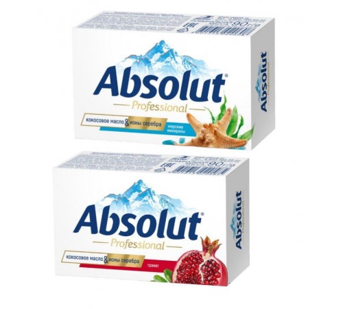 Мыло туалетное ABSOLUT Professional MIX (Гранат и морские минералы) кратно 2-м шт (24/уп) 6269