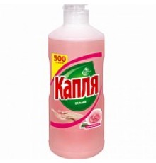 Моющее средство д/посуды "КАПЛЯ " Бальзам с ароматом розы 500г арт 9089