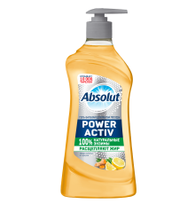 Моющее средство д/посуды гель-бальзам «Absolut» Power Activ цедра лимона и куркума 500г 12/к 9121