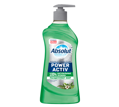 Моющее средство д/посуды гель-бальзам «Absolut» Power Activ чайн дерев и эвкалипт 500 г 12/к 9122