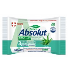 Влажные салфетки "ABSOLUT Fito Guard" Антибактериальные Алоэ (20шт) 68шт/кор арт 2501