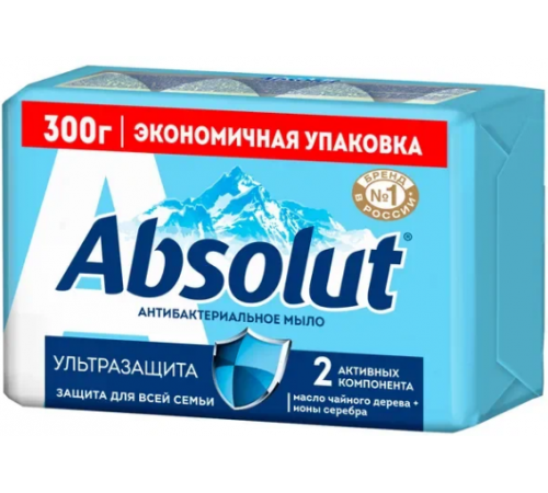 Мыло туалетное 'ABSOLUT ABS" Антибактериальное ультразащита 4*75г 24шт/кор арт 6066