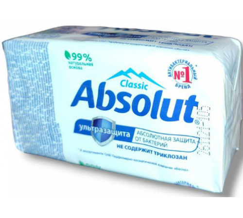 Мыло туалетное "ABSOLUT ABS" ультразащита 140г 44шт/кор арт 6216