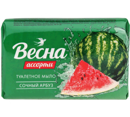 Мыло туалетное ВЕСНА Ассорти сочный арбуз, 90 г (72/уп) арт 6265