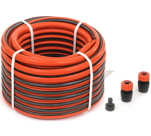 Шланг полив. Garden Жук 1/2" 3-х слойный (бухта 25 метров) с набором коннекторов арт. 325722-00