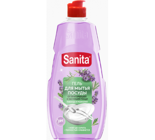 Sanita Жидкость д/посуды Лаванда и розмарин 450мл*