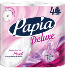 Papia Deluxe Туалетная бумага Арома Дольче Вита 4-слойная 4шт