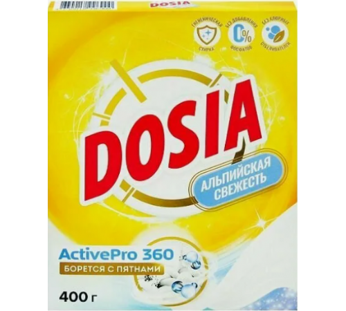 DOSIA Стиральный порошок ActivePro360 Автомат Альпийская свежесть 400г  *22