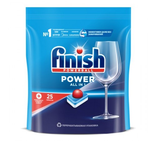 ФИНИШ Finish Power Капсулы для посудомоечных машин 25шт  *3*6