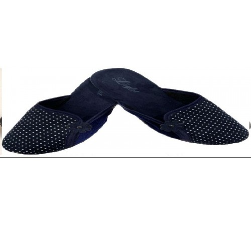 Тапочки женские домашние (закрытая) подошва резин. 36-41 арт 91-5 (6пар/уп)/60мещ синий