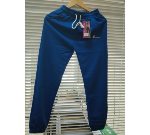 Штаны женские спорт с монжетами Круто QI №А203 один цвет в растовке СИНИЙ (XL-6XL) (6шт/уп)