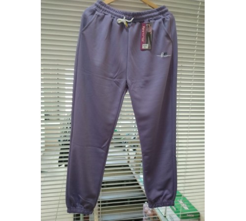 Штаны женские спорт с монжетами Круто QI №А203 один цвет в растовке ФЕОЛЕТОВЫЙ (XL-6XL) (6шт/уп)