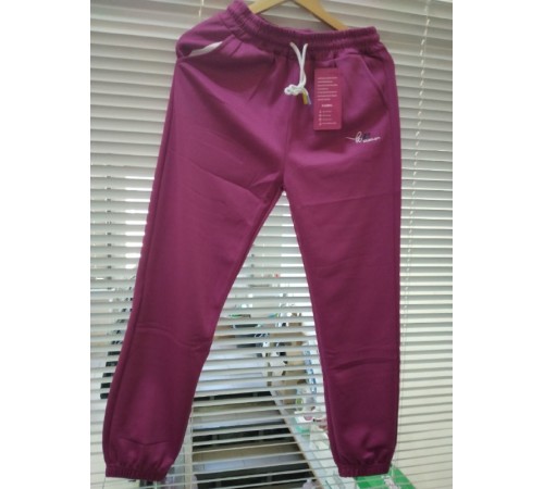 Штаны женские спорт с монжетами Круто QI №А203 один цвет в растовке РОЗОВЫЙ (XL-6XL) (6шт/уп)