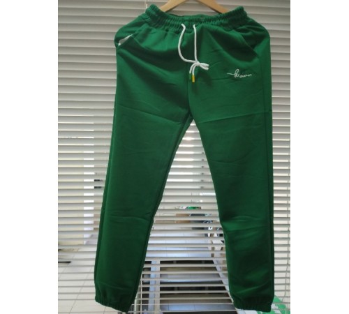 Штаны женские спорт с монжетами Круто QI №А203 один цвет в растовке ЗЕЛЕНЫЙ (XL-6XL) (6шт/уп)