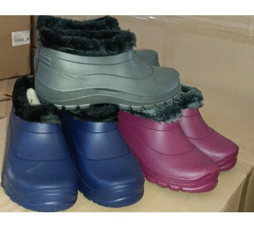 Галоши садовые женские  упепленные (мех) р.36-41  арт.901м (12/уп)