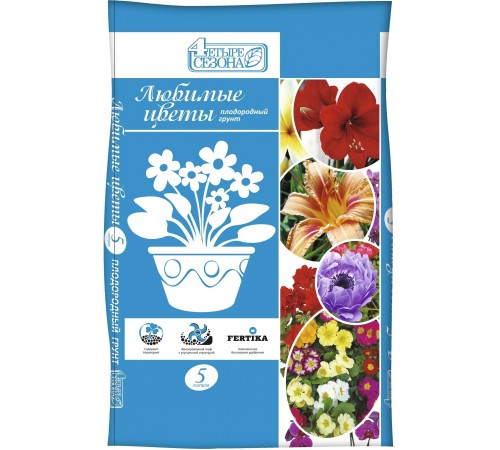 Грунт Плодородный Четыре сезона "Любимые цветы" 5л