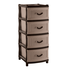 Комод  "Элластик" с фасадом Плетёнка (капучино)ЭП 637674