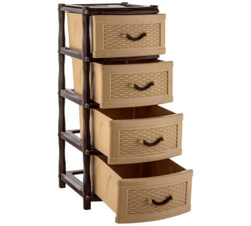 Комод  "Элластик" с фасадом Плетёнка (коричневый)ЭП 805200