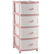 Комод  "Элластик" с фасадом Плетёнка (миндальный)ЭП 637643