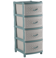 Комод  "Элластик" с фасадом Сетка (голубовато-бирюзовый)ЭП 668845