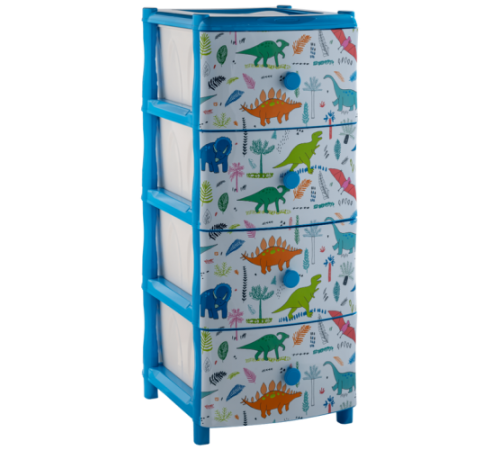 Комод "Элластик" с рисунком на фасаде (Динозаврики)ЭП 644656