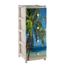 Комод "Элластик" с рисунком на фасаде (Пальма)ЭП 423606