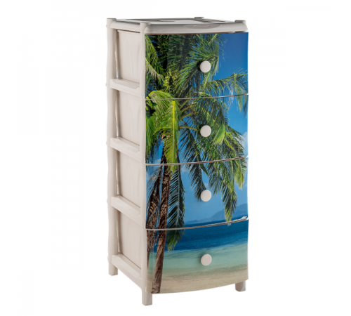 Комод "Элластик" с рисунком на фасаде (Пальма)ЭП 423606
