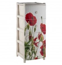 Комод "Элластик" с рисунком на фасаде (Маки)ЭП 423583