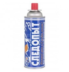 Газ для порт. плит "СЛЕДОПЫТ", метал. баллон, 220гр. цанг. (всесезонный) КОРЕЯ/28/