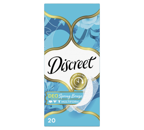 Прокладки Discreet ежедневные Deo Весенний бриз 20шт  *18 / 360