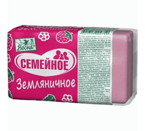 Мыло туалетное "ВЕСНА Семейное" Земляничное 140г в пленке ПП арт.1106 (44/уп)