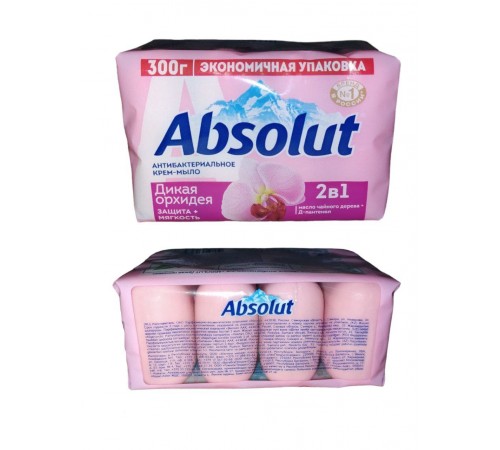 Крем-мыло туалетное "ABSOLUT 2в1" Антибактериальное Дикая орхидея 4*75 арт 6266 (24/уп)