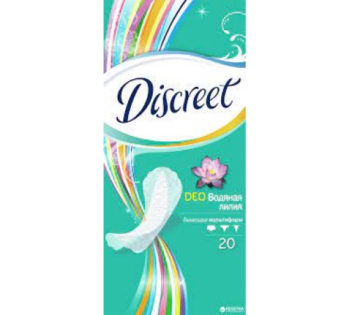Прокладки Discreet ежедневные Deo Водяная Лилия 20шт  1/18