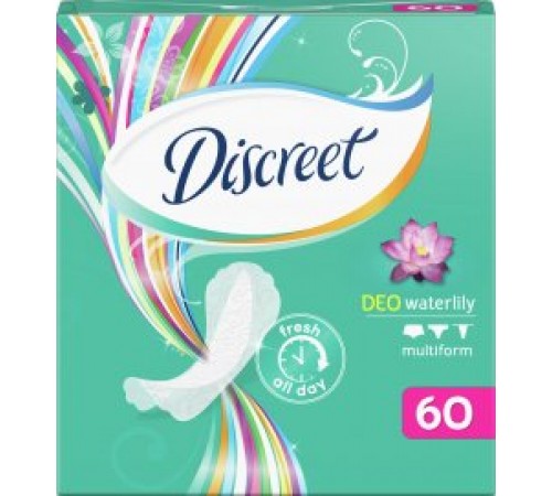 Прокладки Discreet ежедневные Deo Водная Лилия Multiform 60шт 1/8