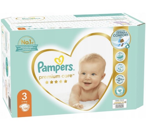 PAMPERS Детские подгуз. Prem. Care Midi (6-10 кг) Упаковка 120 215483