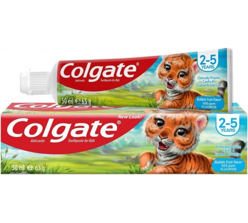 Зубная паста Детская Colgate Bubble Fruit 2-5 лет 50 мл (12/сп/144/кор)