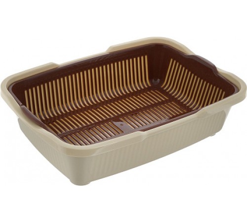 Туалет для кошек большой с сеткой беж (уп. 20) арт 236