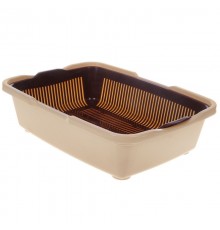 Туалет для кошек большой с сеткой молоч-кофейн (уп. 20) арт 236