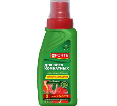 Bona Forte Красота Жидкое минеральное удобрение Для всех комнатных растений флакон 285мл/ 20