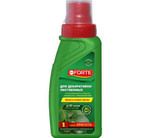 Bona Forte Красота Жидкое минеральное удобрение Для декоративно-лиственных растений флакон 285мл /20