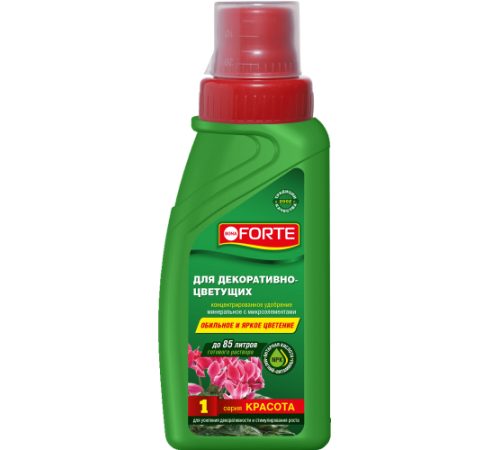 Bona Forte Красота Жидкое минеральное удобрение Для декоративно-цветущих растений флакон 285мл/20