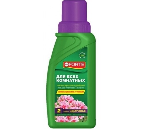 Bona Forte Здоровье Жидкое органо-минеральное удобрение Для всех комнатных растений 285мл/20