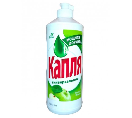 Моющее средство д/посуды "КАПЛЯ Vox" КОМПЛЕКС 5 сода-эффект (яблоко) 500г арт.1558  (15/уп)