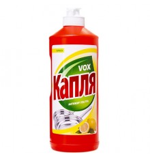 Моющее средство д/посуды "КАПЛЯ Vox" Соль-эффект лимон, 450 арт 9080 арт 9129 (15/уп)