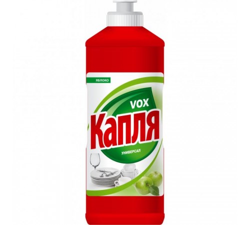 Моющее средство д/посуды "КАПЛЯ Vox" Сода-эффект яблоко, 450 арт 9080 (15/уп)