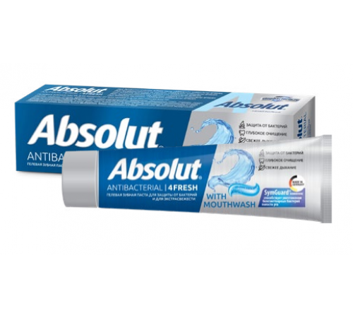 Зубная паста "ABSOLUT" antibacterial 4FRESH, 110 г в пенал арт 8075 (48/уп)